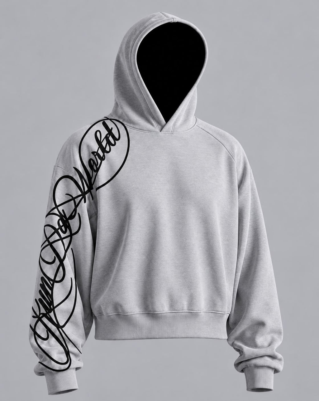 Gry Script Hoodie ( Cropped )