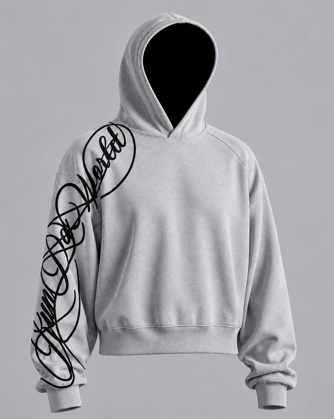 Gry Script Hoodie ( Cropped )